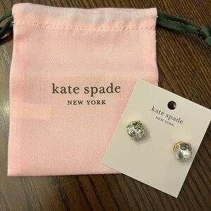NEW Kate Spade Clear Gum Drop Stud Earrings